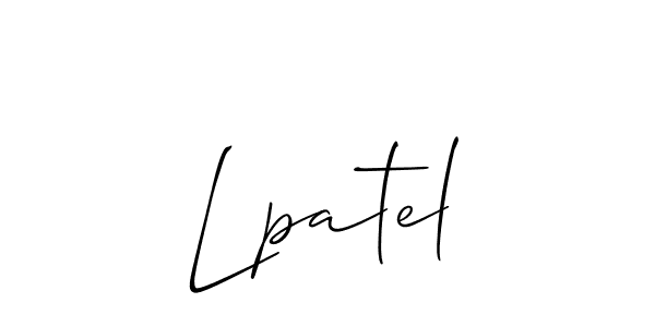 Make a beautiful signature design for name Lpatel. With this signature (Allison_Script) style, you can create a handwritten signature for free. Lpatel signature style 2 images and pictures png