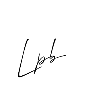 Design your own signature with our free online signature maker. With this signature software, you can create a handwritten (Allison_Script) signature for name Lpb. Lpb signature style 2 images and pictures png