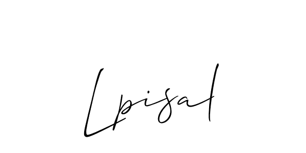 Use a signature maker to create a handwritten signature online. With this signature software, you can design (Allison_Script) your own signature for name Lpisal. Lpisal signature style 2 images and pictures png