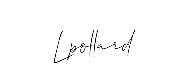 Lpollard stylish signature style. Best Handwritten Sign (Allison_Script) for my name. Handwritten Signature Collection Ideas for my name Lpollard. Lpollard signature style 2 images and pictures png