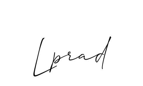 Also we have Lprad name is the best signature style. Create professional handwritten signature collection using Allison_Script autograph style. Lprad signature style 2 images and pictures png