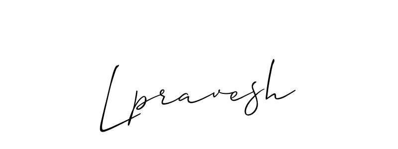 Make a beautiful signature design for name Lpravesh. With this signature (Allison_Script) style, you can create a handwritten signature for free. Lpravesh signature style 2 images and pictures png