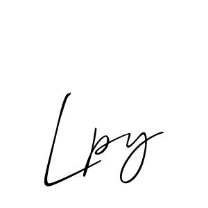 You should practise on your own different ways (Allison_Script) to write your name (Lpy) in signature. don't let someone else do it for you. Lpy signature style 2 images and pictures png