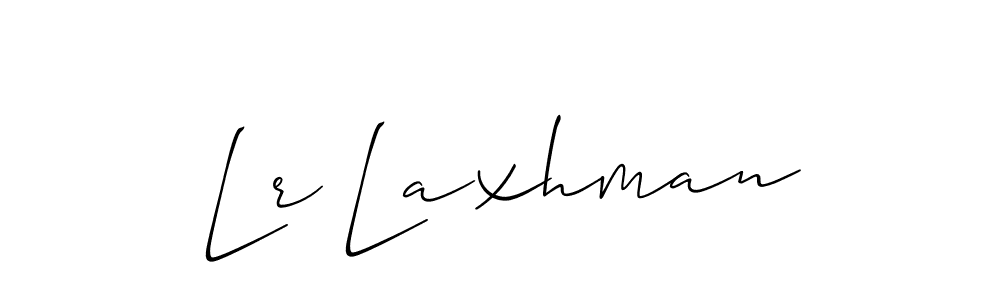 Allison_Script is a professional signature style that is perfect for those who want to add a touch of class to their signature. It is also a great choice for those who want to make their signature more unique. Get Lr Laxhman name to fancy signature for free. Lr Laxhman signature style 2 images and pictures png