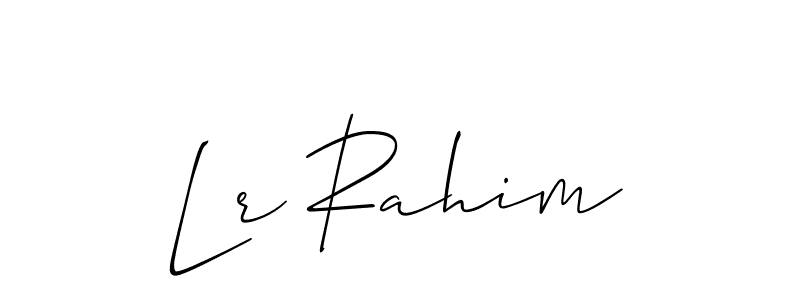 Check out images of Autograph of Lr Rahim name. Actor Lr Rahim Signature Style. Allison_Script is a professional sign style online. Lr Rahim signature style 2 images and pictures png