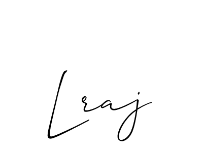 Design your own signature with our free online signature maker. With this signature software, you can create a handwritten (Allison_Script) signature for name Lraj. Lraj signature style 2 images and pictures png