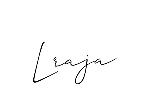 How to make Lraja signature? Allison_Script is a professional autograph style. Create handwritten signature for Lraja name. Lraja signature style 2 images and pictures png