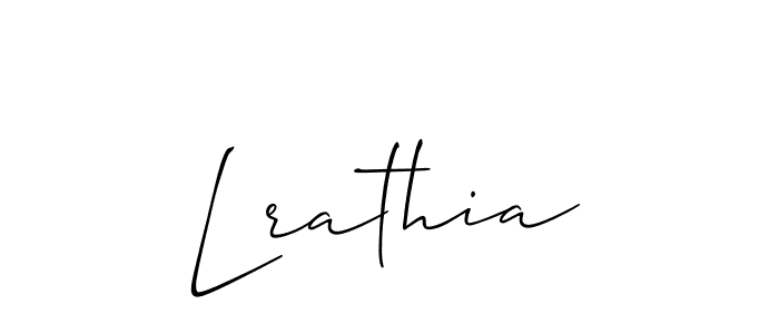 It looks lik you need a new signature style for name Lrathia. Design unique handwritten (Allison_Script) signature with our free signature maker in just a few clicks. Lrathia signature style 2 images and pictures png