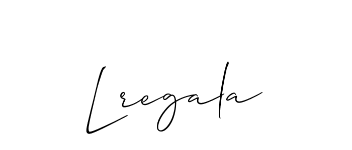 Design your own signature with our free online signature maker. With this signature software, you can create a handwritten (Allison_Script) signature for name Lregala. Lregala signature style 2 images and pictures png