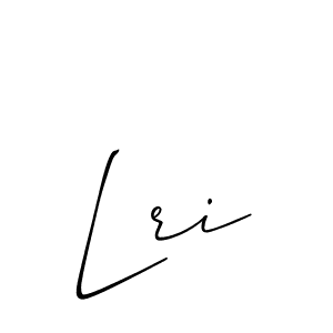 Use a signature maker to create a handwritten signature online. With this signature software, you can design (Allison_Script) your own signature for name Lri. Lri signature style 2 images and pictures png