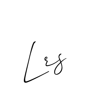 How to make Lrs name signature. Use Allison_Script style for creating short signs online. This is the latest handwritten sign. Lrs signature style 2 images and pictures png