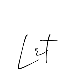 The best way (Allison_Script) to make a short signature is to pick only two or three words in your name. The name Lrt include a total of six letters. For converting this name. Lrt signature style 2 images and pictures png