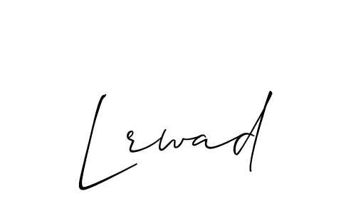 Create a beautiful signature design for name Lrwad. With this signature (Allison_Script) fonts, you can make a handwritten signature for free. Lrwad signature style 2 images and pictures png