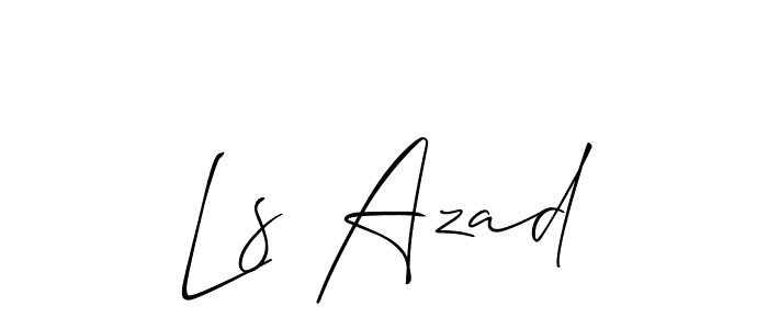 The best way (Allison_Script) to make a short signature is to pick only two or three words in your name. The name Ls Azad include a total of six letters. For converting this name. Ls Azad signature style 2 images and pictures png
