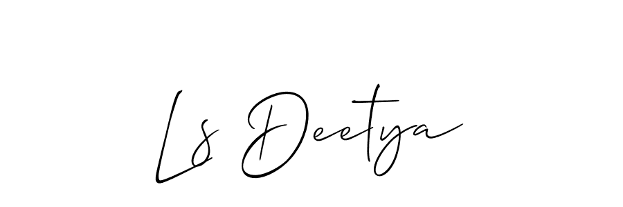 Also You can easily find your signature by using the search form. We will create Ls Deetya name handwritten signature images for you free of cost using Allison_Script sign style. Ls Deetya signature style 2 images and pictures png