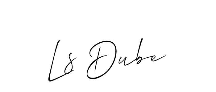 Similarly Allison_Script is the best handwritten signature design. Signature creator online .You can use it as an online autograph creator for name Ls Dube. Ls Dube signature style 2 images and pictures png