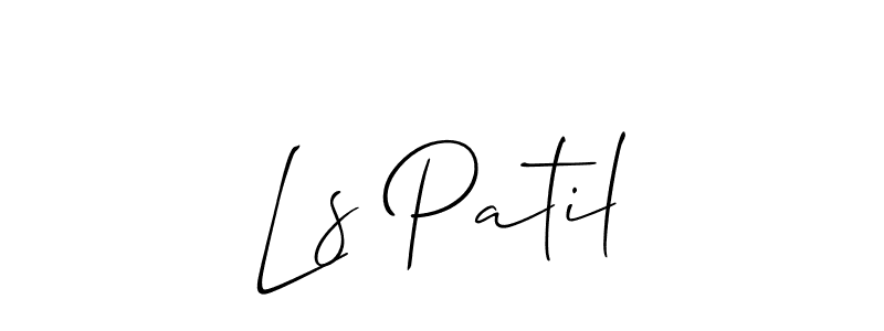 You should practise on your own different ways (Allison_Script) to write your name (Ls Patil) in signature. don't let someone else do it for you. Ls Patil signature style 2 images and pictures png