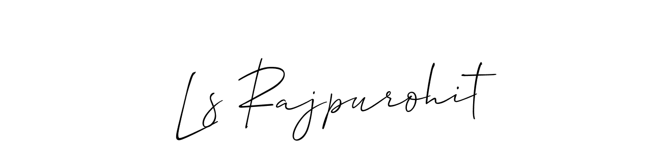 How to make Ls Rajpurohit signature? Allison_Script is a professional autograph style. Create handwritten signature for Ls Rajpurohit name. Ls Rajpurohit signature style 2 images and pictures png