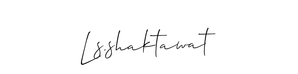 The best way (Allison_Script) to make a short signature is to pick only two or three words in your name. The name Ls.shaktawat include a total of six letters. For converting this name. Ls.shaktawat signature style 2 images and pictures png