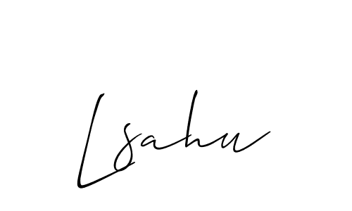Similarly Allison_Script is the best handwritten signature design. Signature creator online .You can use it as an online autograph creator for name Lsahu. Lsahu signature style 2 images and pictures png