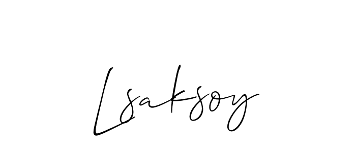 Once you've used our free online signature maker to create your best signature Allison_Script style, it's time to enjoy all of the benefits that Lsaksoy name signing documents. Lsaksoy signature style 2 images and pictures png