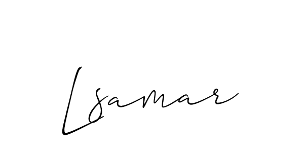 How to Draw Lsamar signature style? Allison_Script is a latest design signature styles for name Lsamar. Lsamar signature style 2 images and pictures png