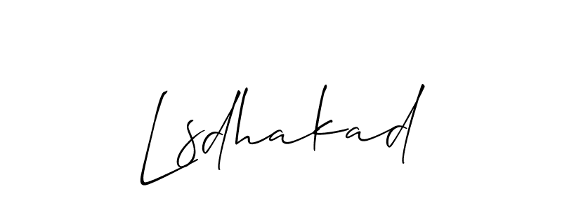Use a signature maker to create a handwritten signature online. With this signature software, you can design (Allison_Script) your own signature for name Lsdhakad. Lsdhakad signature style 2 images and pictures png