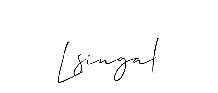 Lsingal stylish signature style. Best Handwritten Sign (Allison_Script) for my name. Handwritten Signature Collection Ideas for my name Lsingal. Lsingal signature style 2 images and pictures png