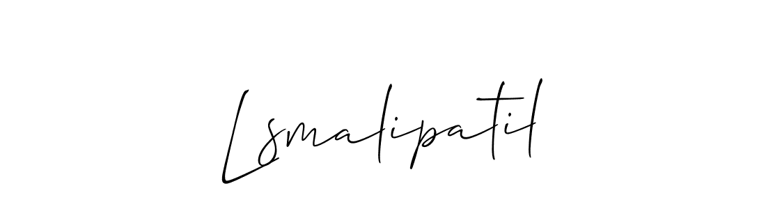 How to make Lsmalipatil signature? Allison_Script is a professional autograph style. Create handwritten signature for Lsmalipatil name. Lsmalipatil signature style 2 images and pictures png