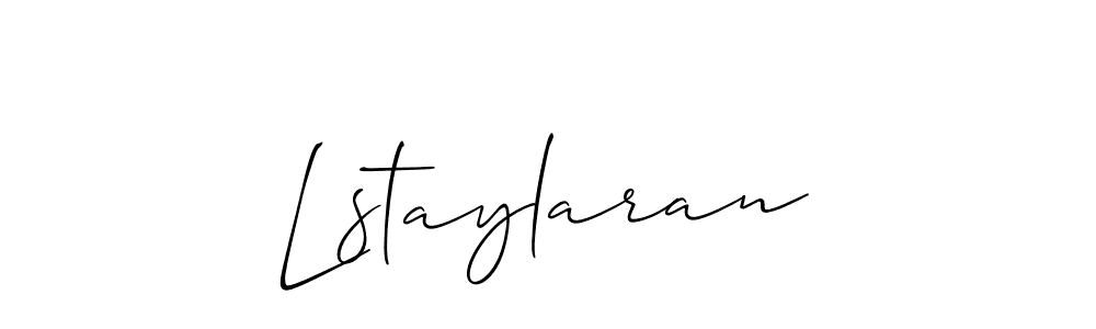 Design your own signature with our free online signature maker. With this signature software, you can create a handwritten (Allison_Script) signature for name Lstaylaran. Lstaylaran signature style 2 images and pictures png