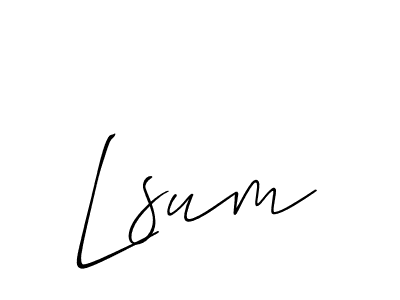 Also You can easily find your signature by using the search form. We will create Lsum name handwritten signature images for you free of cost using Allison_Script sign style. Lsum signature style 2 images and pictures png