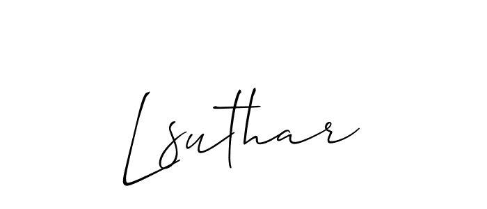 Similarly Allison_Script is the best handwritten signature design. Signature creator online .You can use it as an online autograph creator for name Lsuthar. Lsuthar signature style 2 images and pictures png