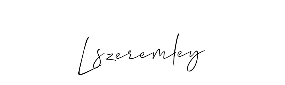 Use a signature maker to create a handwritten signature online. With this signature software, you can design (Allison_Script) your own signature for name Lszeremley. Lszeremley signature style 2 images and pictures png