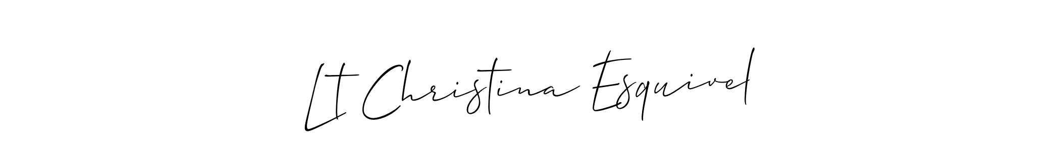 How to make Lt Christina Esquivel signature? Allison_Script is a professional autograph style. Create handwritten signature for Lt Christina Esquivel name. Lt Christina Esquivel signature style 2 images and pictures png