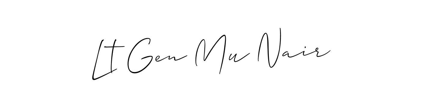 You can use this online signature creator to create a handwritten signature for the name Lt Gen Mu Nair. This is the best online autograph maker. Lt Gen Mu Nair signature style 2 images and pictures png