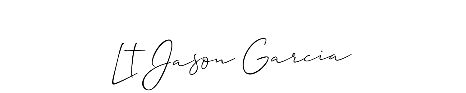 This is the best signature style for the Lt Jason Garcia name. Also you like these signature font (Allison_Script). Mix name signature. Lt Jason Garcia signature style 2 images and pictures png