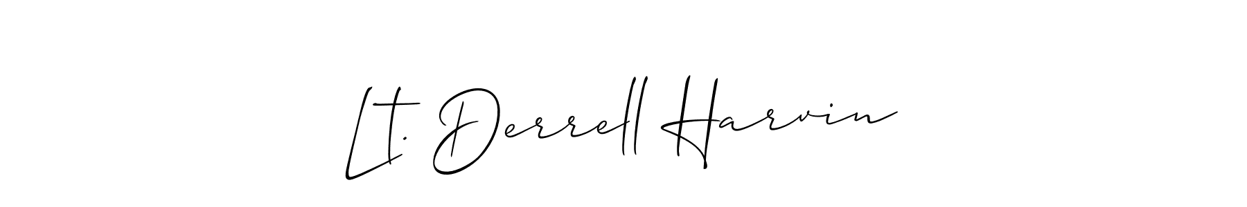 You can use this online signature creator to create a handwritten signature for the name Lt. Derrell Harvin. This is the best online autograph maker. Lt. Derrell Harvin signature style 2 images and pictures png