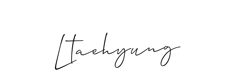 Ltaehyung stylish signature style. Best Handwritten Sign (Allison_Script) for my name. Handwritten Signature Collection Ideas for my name Ltaehyung. Ltaehyung signature style 2 images and pictures png