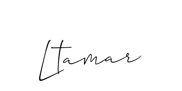 How to make Ltamar signature? Allison_Script is a professional autograph style. Create handwritten signature for Ltamar name. Ltamar signature style 2 images and pictures png