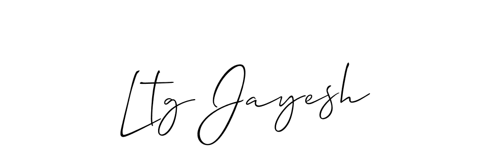 It looks lik you need a new signature style for name Ltg Jayesh. Design unique handwritten (Allison_Script) signature with our free signature maker in just a few clicks. Ltg Jayesh signature style 2 images and pictures png