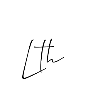 Create a beautiful signature design for name Lth. With this signature (Allison_Script) fonts, you can make a handwritten signature for free. Lth signature style 2 images and pictures png