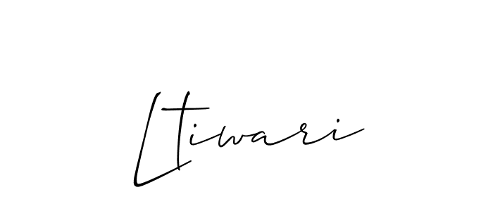 Best and Professional Signature Style for Ltiwari. Allison_Script Best Signature Style Collection. Ltiwari signature style 2 images and pictures png