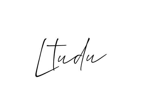 Create a beautiful signature design for name Ltudu. With this signature (Allison_Script) fonts, you can make a handwritten signature for free. Ltudu signature style 2 images and pictures png