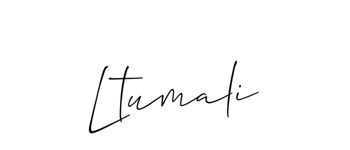 How to Draw Ltumali signature style? Allison_Script is a latest design signature styles for name Ltumali. Ltumali signature style 2 images and pictures png