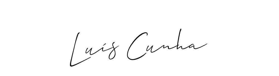 How to make Luís Cunha signature? Allison_Script is a professional autograph style. Create handwritten signature for Luís Cunha name. Luís Cunha signature style 2 images and pictures png