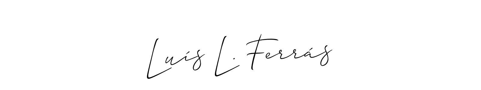 Luís L. Ferrás stylish signature style. Best Handwritten Sign (Allison_Script) for my name. Handwritten Signature Collection Ideas for my name Luís L. Ferrás. Luís L. Ferrás signature style 2 images and pictures png