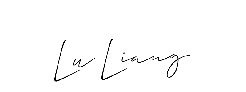 Design your own signature with our free online signature maker. With this signature software, you can create a handwritten (Allison_Script) signature for name Lu Liang. Lu Liang signature style 2 images and pictures png