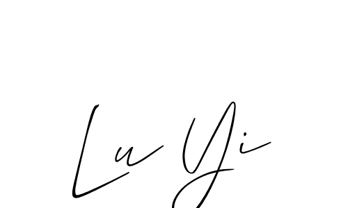 Lu Yi stylish signature style. Best Handwritten Sign (Allison_Script) for my name. Handwritten Signature Collection Ideas for my name Lu Yi. Lu Yi signature style 2 images and pictures png