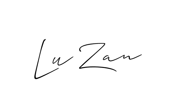 Make a beautiful signature design for name Lu Zan. Use this online signature maker to create a handwritten signature for free. Lu Zan signature style 2 images and pictures png