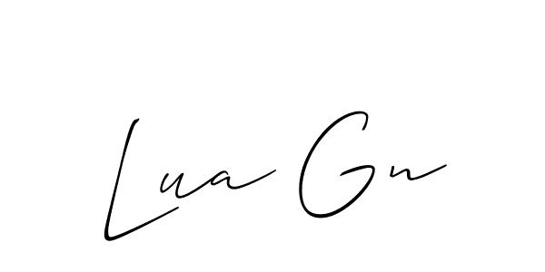 Also we have Lua Gn name is the best signature style. Create professional handwritten signature collection using Allison_Script autograph style. Lua Gn signature style 2 images and pictures png